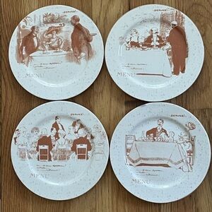 Sabatier French Menu Dessert/Bread Plates [set of 4]